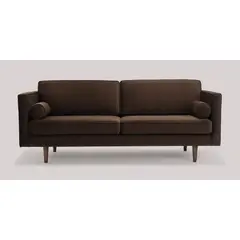 SOFA MARKET - Sofa Denn 2 Puestos Tela Chocolate