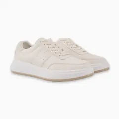 CALZADO ADRENALINA - Tenis beige con detalles perforados faint