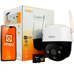 DAHUA - CÁMARA DE SEGURIDAD WIFI INTELIGENTE IMOU 4MP EXTERIOR LENTE MOVIL+MICROSD128GB