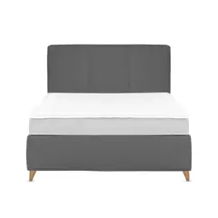 EKONOMODO COLOMBIA - Colchon King Pillow + Base cama + Espaldar Pretty Gris Pla 200x200 cm