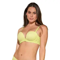 LEONISA - Brasier triple realce efecto 3D escote profundo