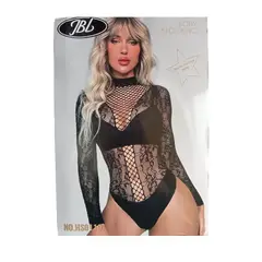 GENERICO - Baby doll malla Body Lencería erótica sensual negra 110