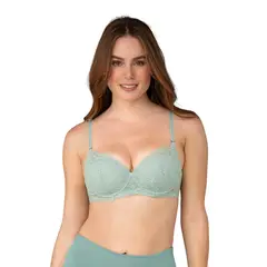 LEONISA - Brasier de realce suave en encaje con cargaderas multiusos