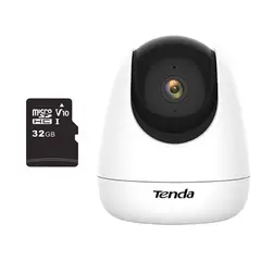TENDA - CÁMARA DE SEGURIDAD WIFI INTELIGENTE 2MP INTERIOR LENTE 360°+SD32GB