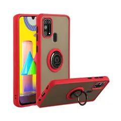 GENERICO - Funda Estuche Mate Con Anillo Compatible Samsung A21S Rojo