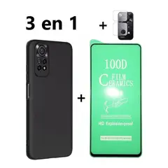 GENERICO - Estuche Funda para Redmi Note 11 Pro + Vidrio Cerámico+Vidrio Cámara