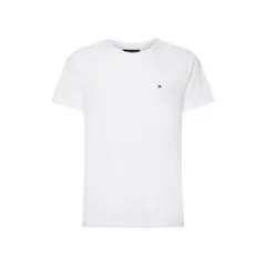 TOMMY HILFIGER - Camiseta Manga Corta Blanco Slim Fit Esencial