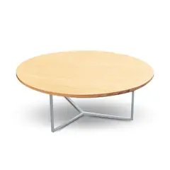 ALIK DISEÑO - Mesa Auxiliar de Centro Redonda 80cm Estilo Industrial Pino y Metal