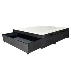 MAGIC CLASS - CAMA SALL BAÚL CON CAJÓN 100x190 ECOCUERO GRIS