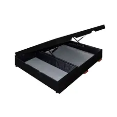 MAGIC CLASS - CAMA SALL BAÚL CON CAJÓN 100x190 ECOCUERO NEGRO