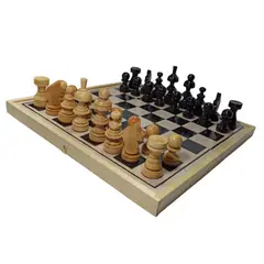 MAFEGO - Juego de mesa Ajedrez En Madera # 3 30x30x2.5 Cm MFG1404 Laca
