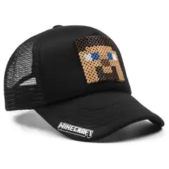 ARITEX - Gorra Pixel Art - Minecraft - Steve - Estilo Retro 8 Bits