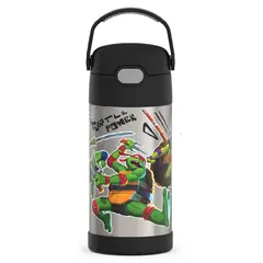 THERMOS - Termo Pitillo Infantil Acero Inoxidable Tortugas Ninja 12 Oz