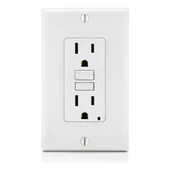 LEVITON - Tomacorriente Gfci Gfnt1-w Baños Y Zonas Húmedas