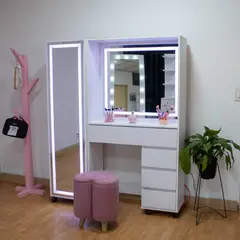 GENERICO - Tocador con espejo multifuncional luz led