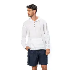 ONDA DE MAR - Hoodie Blanco Linhoow.