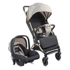 BEBESIT - Coche Bebé Travel System Compacto Micro Beige