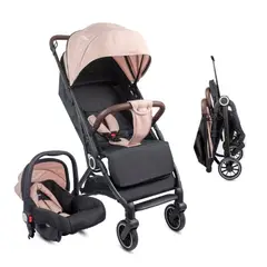 BEBESIT - Coche Bebé Travel System Compacto Micro Rosa