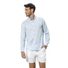 ONDA DE MAR - Camisa Azul Odmlinshirtdblue