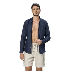 ONDA DE MAR - Camisa Azul Odmlinshirtdb