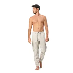 ONDA DE MAR - Pantalon Café Jogrcgc