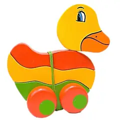 MAFEGO - Animal de ensartar con ruedas Pato MFG 1007-3