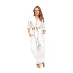 ONDA DE MAR - Pantalon Blanco Pt138whts