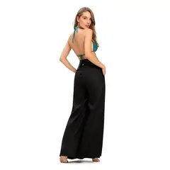 ONDA DE MAR - Pantalon Negro Ept001solid8000