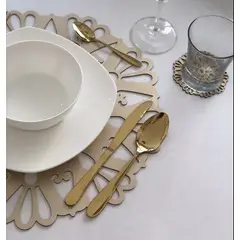 MYARKA LATINA - Individuales Doble faz x2 unidades Myarka Flower Dorado / Oro Rosa