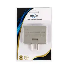 OSBLACK - Tomacorriente adatapdor 3 salidas flexible no polo tierra