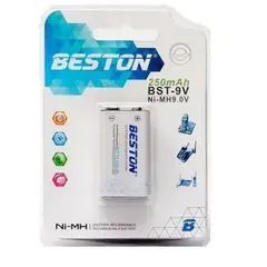 BESTON - 1 Pila Batería Cuadrada Recargable 9v