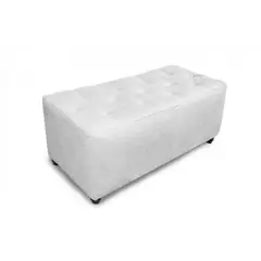 MAGIC CLASS - PUFF RECTANGULAR CAPITONEADO ECOCUERO BLANCO