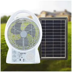 ONE PIXEL - Ventilador Solar Recargable Silencioso Ergonomico Luz LED