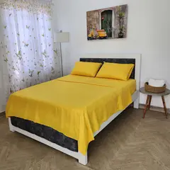 HOGARETO - Juego de Sábanas Cama Sencilla Amarilla 3270