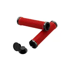 SRAM - Maniguetas Grips Con Tapas Rojo Lock-On