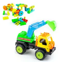 ENERGY PLUS - Kit Constructor 3D X100 Pzas+ Volqueta Grúa Aprende y juega