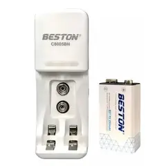 BESTON - Cargador + Bateria 9v 250mah Compatible AAAAA9v