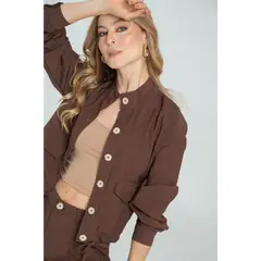 RAGGED - Chaqueta bolonia Cafe puro