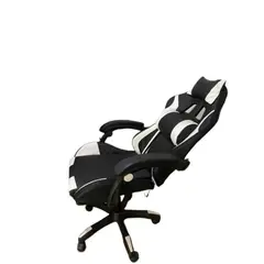 GENERICO - Silla Gamer Vibracion Lumbar Negro Blanco
