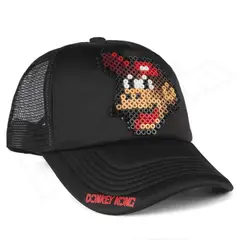 ARITEX - Gorra Pixel Art - Donkey Kong - Diddy Kong Estilo Retro 8 Bits
