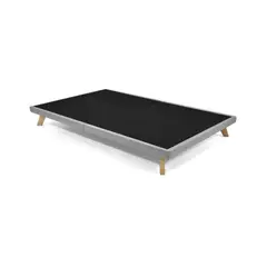 VENECIA - Base Cama Versalles Semi Doble en Tela Plata