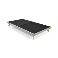 VENECIA - Base Cama Versalles Sencillo en Tela Plata