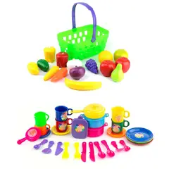 ENERGY PLUS - Kit Cocina X51 Pzas Canasta de Frutas + Tula con Utensilios