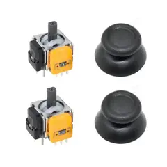 GENERICO - 2 Joystick Magneticos Anti- Drift + 2 Capuchas Compatible Con Ps4
