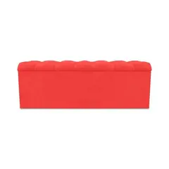 MAGIC CLASS - PUFF BAÚL ZAPATERO DIAMOND 120X50X40 MICROFIBRA ROJO