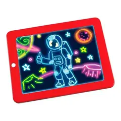 GENERICO - Tableta De Dibujo Con Luz Led Magic Pad+ 6 Marcadores Gratis