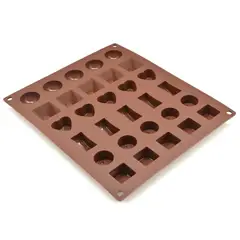 PRESS - Molde de Silicona para Chocolates 30 Und. Surtidos 77310 Marrón
