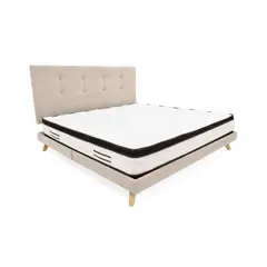 VENECIA - Cabecero Capitoneado Verona King Tela Taupe