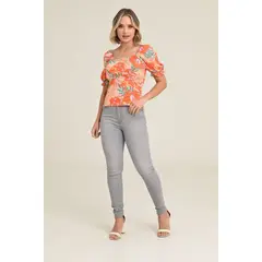 RAGGED - Blusa macadamia Naranja