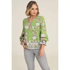 RAGGED - Blusa kazumi Verde olivo
